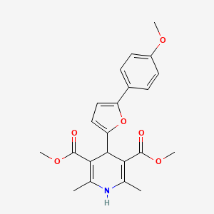 molecular formula C22H23NO6 B11943778 Dimethyl 4-(5-(4-methoxyphenyl)furan-2-yl)-2,6-dimethyl-1,4-dihydropyridine-3,5-dicarboxylate CAS No. 117210-76-1