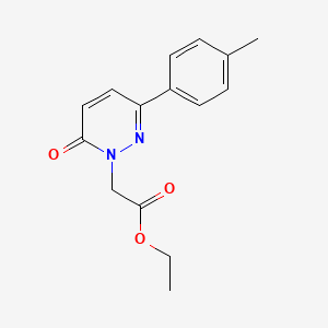 molecular formula C15H16N2O3 B11943789 Ethyl (3-(4-methylphenyl)-6-oxo-1(6H)-pyridazinyl)acetate CAS No. 58112-52-0