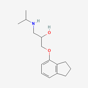 molecular formula C15H23NO2 B1194381 2-Propanol, 1-(4-indanyloxy)-3-(isopropylamino)- CAS No. 4051-88-1
