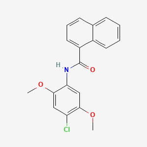 molecular formula C19H16ClNO3 B11943817 N-(4-chloro-2,5-dimethoxyphenyl)naphthalene-1-carboxamide CAS No. 155812-61-6