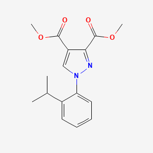 molecular formula C16H18N2O4 B11943860 Dimethyl 1-(2-isopropylphenyl)-1H-pyrazole-3,4-dicarboxylate CAS No. 853348-92-2