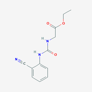 molecular formula C12H13N3O3 B11943933 Ethyl 2-(2-cyanophenylureido)acetate CAS No. 78754-91-3
