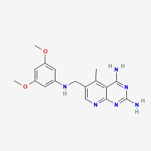 molecular formula C17H20N6O2 B1194401 5-Methyl-6-[(3,5-dimethoxyphenyl)aminomethyl]pyrido[2,3-d]pyrimidine-2,4-diamine CAS No. 163629-16-1