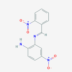 molecular formula C13H10N4O4 B11944019 N1-(2-Nitrobenzylidene)-5-nitro-1,2-phenylenediamine CAS No. 10173-66-7