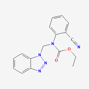 molecular formula C17H15N5O2 B11944137 ethyl 1H-1,2,3-benzotriazol-1-ylmethyl(2-cyanophenyl)carbamate CAS No. 876946-41-7