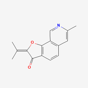 molecular formula C15H13NO2 B1194415 7-methyl-2-(1-methylethylidene)furo[3,2-h]isoquinolin-3(2H)-one 