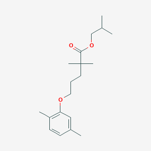 molecular formula C19H30O3 B119442 Isobutyl 5-(2,5-dimethylphenoxy)-2,2-dimethylpentanoate CAS No. 149105-26-0