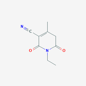 molecular formula C9H10N2O2 B11944206 1-Ethyl-1,2,5,6-tetrahydro-4-methyl-2,6-dioxo-3-pyridinecarbonitrile 