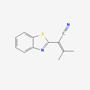 molecular formula C12H10N2S B1194421 2-(1,3-Benzothiazol-2-yl)-3-methyl-2-butenenitrile 