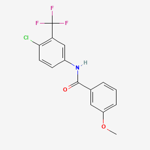 molecular formula C15H11ClF3NO2 B1194425 N-[4-氯-3-(三氟甲基)苯基]-3-甲氧基苯甲酰胺 