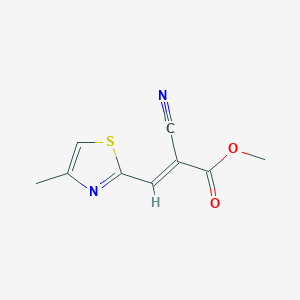 molecular formula C9H8N2O2S B11944293 Methyl 2-cyano-3-(4-methyl-1,3-thiazol-2-YL)-2-propenoate CAS No. 853349-81-2
