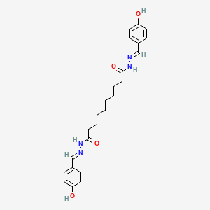 molecular formula C24H30N4O4 B11944307 N'~1~,N'~10~-bis[(E)-(4-hydroxyphenyl)methylidene]decanedihydrazide CAS No. 123372-67-8