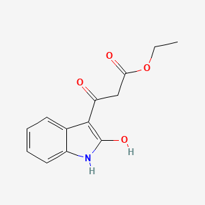 molecular formula C13H13NO4 B11944308 Ethyl 3-hydroxy-3-(2-oxoindolin-3-ylidene)propanoate 