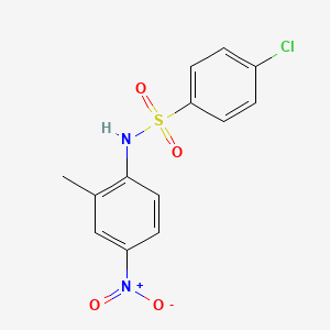molecular formula C13H11ClN2O4S B11944313 4-chloro-N-(2-methyl-4-nitrophenyl)benzenesulfonamide CAS No. 10589-64-7