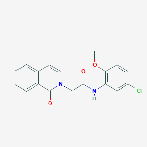 molecular formula C18H15ClN2O3 B11944389 N-(5-Chloro-2-methoxyphenyl)-2-(1-oxoisoquinolin-2(1H)-yl)acetamide CAS No. 853319-73-0