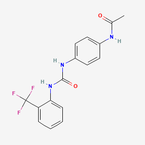 molecular formula C16H14F3N3O2 B11944408 N-[4-({[2-(trifluoromethyl)phenyl]carbamoyl}amino)phenyl]acetamide 