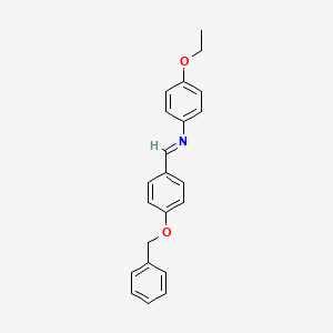 molecular formula C22H21NO2 B11944541 N-{(E)-[4-(benzyloxy)phenyl]methylidene}-4-ethoxyaniline 
