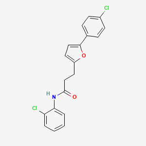 molecular formula C19H15Cl2NO2 B11944557 N-(2-Chlorophenyl)-3-(5-(4-chlorophenyl)-2-furyl)propanamide CAS No. 853311-97-4