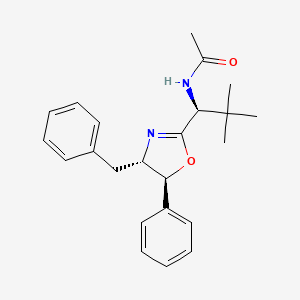molecular formula C23H28N2O2 B11944579 N-((S)-1-((4S,5S)-4-Benzyl-5-phenyl-4,5-dihydrooxazol-2-yl)-2,2-dimethylpropyl)acetamide 