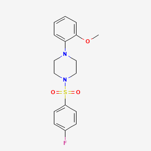 molecular formula C17H19FN2O3S B1194458 1-(4-Fluorophenyl)sulfonyl-4-(2-methoxyphenyl)piperazine 