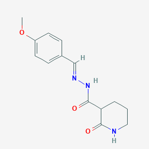 molecular formula C14H17N3O3 B11944609 N'-[(4-Methoxyphenyl)methylidene]-2-oxo-3-piperidinecarbohydrazide 