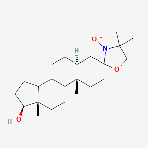 molecular formula C23H38NO3 B1194461 (17-Hydroxy-4',4',10,13-tetramethylhexadecahydrospiro[cyclopenta[a]phenanthrene-3,2'-[1,3]oxazolidin]-3'-yl)oxidanyl 
