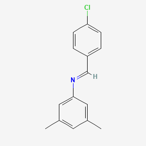 molecular formula C15H14ClN B11944616 Benzenamine, N-[(4-chlorophenyl)methylene]-3,5-dimethyl- CAS No. 180569-73-7