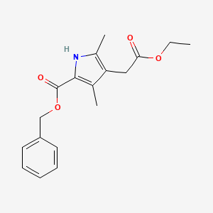molecular formula C18H21NO4 B11944619 Ethyl 5-(benzyloxycarbonyl)-2,4-dimethyl-3-pyrroleacetate CAS No. 52091-12-0