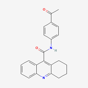 molecular formula C22H20N2O2 B11944628 N-(4-acetylphenyl)-1,2,3,4-tetrahydro-9-acridinecarboxamide CAS No. 853319-52-5