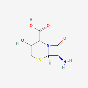 molecular formula C7H10N2O4S B1194465 (6r,7r)-7-Amino-3-hydroxy-8-oxo-5-thia-1-azabicyclo[4.2.0]octane-2-carboxylic acid CAS No. 68403-70-3