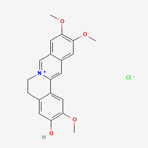 molecular formula C20H20ClNO4 B1194467 3-Hydroxy-2,10,11-trimethoxyberbinium chloride CAS No. 75491-93-9