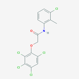 molecular formula C15H10Cl5NO2 B11944672 N-(3-chloro-2-methylphenyl)-2-(2,3,4,6-tetrachlorophenoxy)acetamide CAS No. 853311-20-3