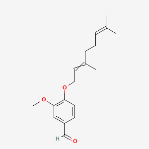 molecular formula C18H24O3 B1194468 4-((3,7-Dimethylocta-2,6-dien-1-yl)oxy)-3-methoxybenzaldehyde 