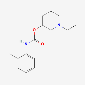 molecular formula C15H22N2O2 B1194470 N-Ethyl-3-piperidyl 2-methylphenylcarbamate CAS No. 33531-59-8