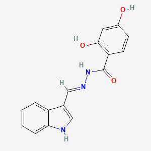 molecular formula C16H13N3O3 B11944713 N'-((1H-Indol-3-yl)methylene)-2,4-dihydroxybenzohydrazide CAS No. 325807-44-1