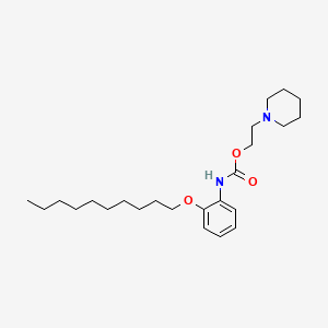 molecular formula C24H40N2O3 B1194474 2-(1-Piperidinyl)ethyl 2-(decyloxy)phenylcarbamate CAS No. 98495-43-3