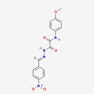 molecular formula C16H14N4O5 B11944767 N-(4-methoxyphenyl)-2-[(2E)-2-(4-nitrobenzylidene)hydrazinyl]-2-oxoacetamide CAS No. 50785-64-3