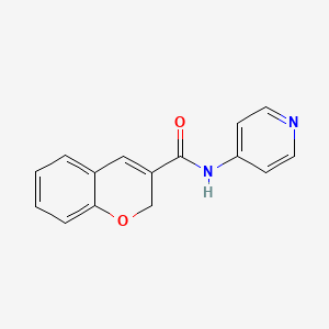 molecular formula C15H12N2O2 B1194479 N-4-Pyridinyl-2H-1-benzopyran-3-carboxamide CAS No. 80066-02-0