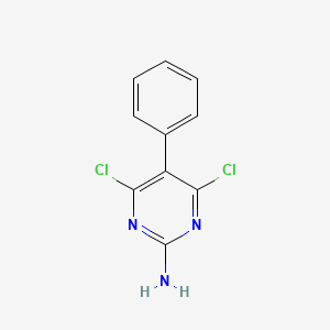 molecular formula C10H7Cl2N3 B11944806 2-Pyrimidinamine, 4,6-dichloro-5-phenyl- CAS No. 65004-49-1