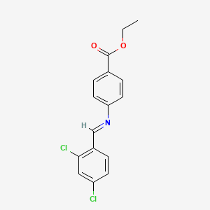 molecular formula C16H13Cl2NO2 B11944820 Ethyl 4-[(2,4-dichlorophenyl)methylideneamino]benzoate CAS No. 14632-36-1
