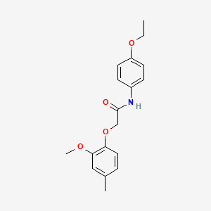 molecular formula C18H21NO4 B11944853 N-(4-ethoxyphenyl)-2-(2-methoxy-4-methylphenoxy)acetamide CAS No. 853331-86-9