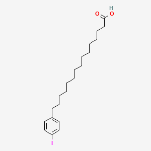 molecular formula C21H33IO2 B1194486 15-(4-Iodophenyl)pentadecanoic acid CAS No. 80479-93-2