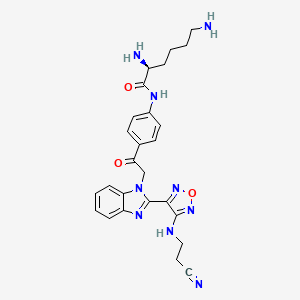 molecular formula C26H29N9O3 B1194490 Lisavanbulin CAS No. 1263384-43-5