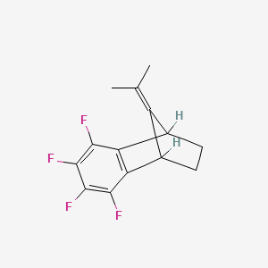 molecular formula C14H12F4 B11944908 Benzonorbornene, 1,2,3,4-tetrafluoro-9-isopropylidene- CAS No. 51716-04-2