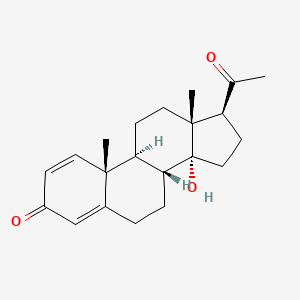 molecular formula C21H28O3 B1194494 14-Hydroxypregna-1,4-diene-3,20-dione CAS No. 97055-11-3