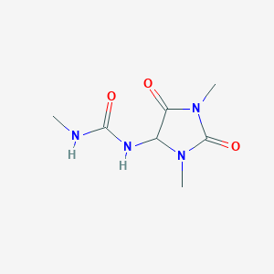 molecular formula C7H12N4O3 B1194495 Urea, N-(1,3-dimethyl-2,5-dioxo-4-imidazolidinyl)-N'-methyl- CAS No. 98095-77-3