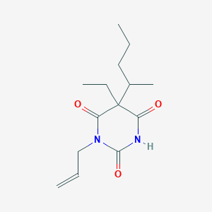 molecular formula C14H22N2O3 B1194497 Barbituric acid, 1-allyl-5-ethyl-5-(1-methylbutyl)- CAS No. 99683-86-0