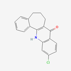 molecular formula C18H14ClNO B11944971 11-Chloro-6,7-dihydro-5H-benzo(6,7)cyclohepta(1,2-B)quinolin-8(13H)-one CAS No. 196938-11-1