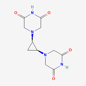 molecular formula C11H14N4O4 B1194498 4,4'-(1,2-Cyclopropanediyl)bis(2,6-piperazinedione) CAS No. 66054-21-5