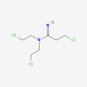molecular formula C7H13Cl3N2 B1194499 N,N-Bis(2-chloroethyl)-3-chloropropionamidine CAS No. 89353-72-0